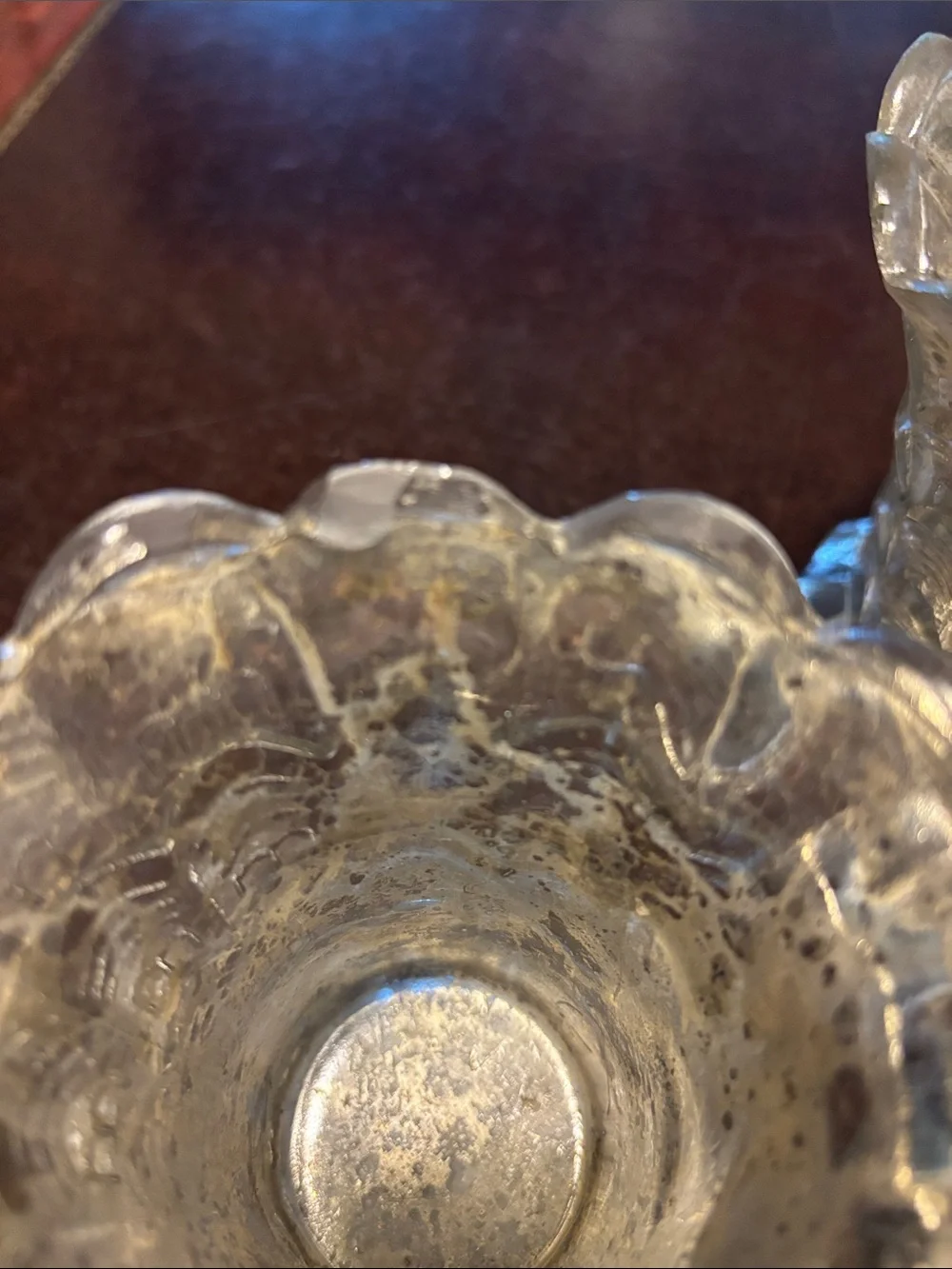 Pottery Barn Scalloped Smoked Glass Votive Set - Gray, Smoke